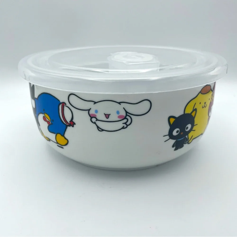 Hello Kitty Ceramic Bowl with Resealable Lid NWT